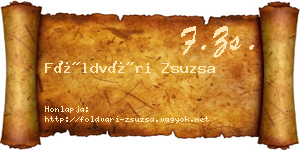 Földvári Zsuzsa névjegykártya